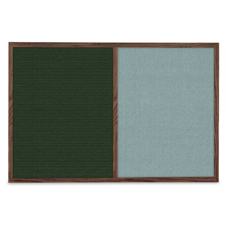 United Visual Products Slim Style Indoor Enclosed Corkboard, 36 UV504SC-SATIN-COBACC